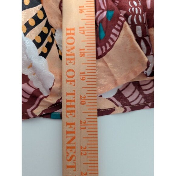 Scotch & Soda Sun Ray Asymmetrical Skirt Womens Size Medium Tan Floral Short - Picture 13 of 13